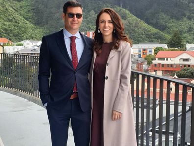 Clarke Gayford and Jacinda Ardern