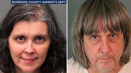 The children's parents, David and Louise Turpin, now face up to 94 years to life in prison on more than 70 charges of torture, child abuse and neglect. Picture: Supplied.