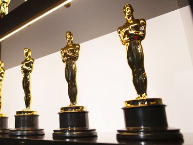 Oscars statuettes on display