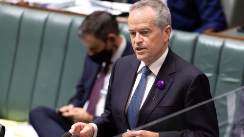 Minister for Government Services Bill Shorten during Question Time at Parliament House 