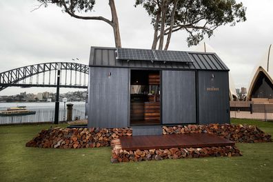 Mr McConoughey has launched an off-grid cabin he co-designed with Wild Turkey's charity initiative, With Thanks.(Photo by Brendon Thorne/Getty Images for Wild Turkey)