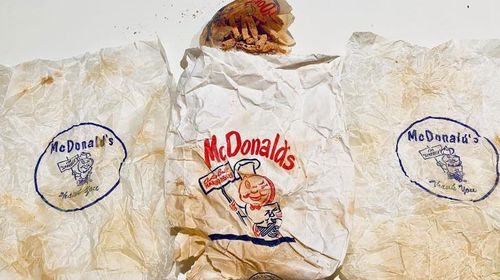 Couple found 1950s McDonald's bag with fries inside wall during home renovations