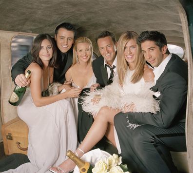 Friends, cast, Courteney Cox, Matt LeBlanc, Lisa Kudrow, Matthew Perry, Jennifer Aniston, David Schwimmer