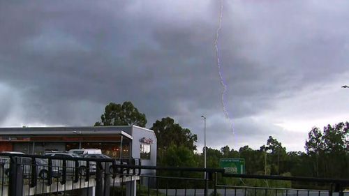 Yesterday’s storm caused power outages to more than 16,000 homes across greater Brisbane. (9NEWS)