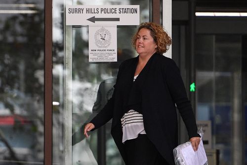 Former NAB executive staffer Rosemary Rogers was released on bail from Sydney Police Centre at Surry Hills today. (AAP Image/Dan Himbrechts)
