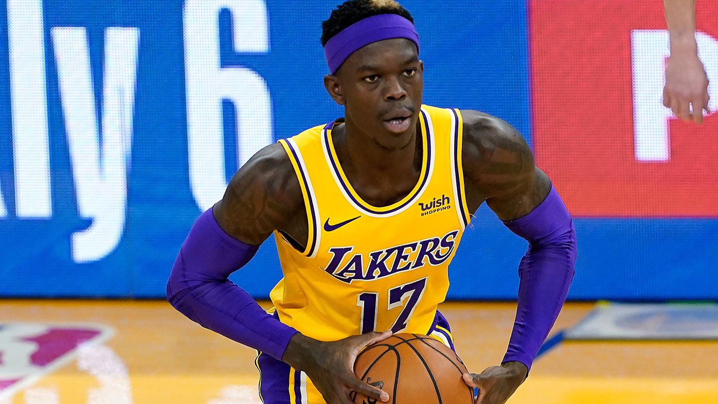 Dennis Schroder in action for the Lakers