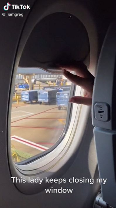 Plane window battle photo