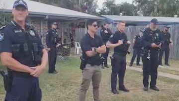 Bizarre scenes erupted in Rockhampton today as some residents took the youth crime crisis into their own hands following a rally.Police found themselves outnumbered by a group apparently bent on vigilante action.