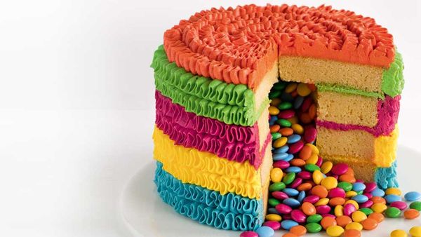Piñata surprise birthday cake