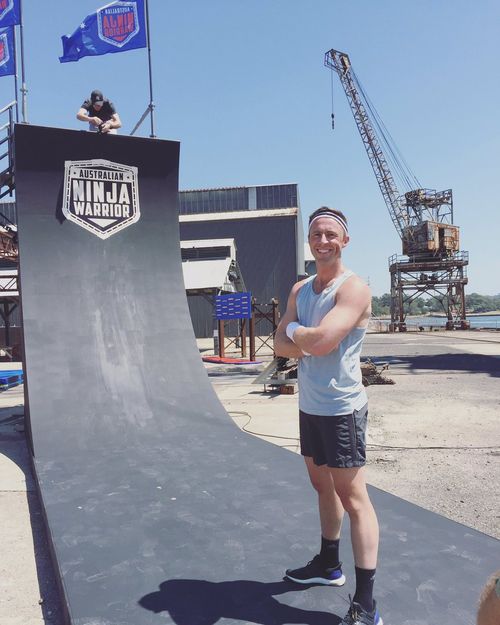 There's nothing easy about the giant Ninja Warrior obstacle course. (@cstanaway) 