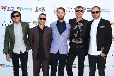 Birds of Tokyo arrive at the 27th Annual ARIA Awards 2013 at the Star on December 1, 2013 in Sydney, Australia.