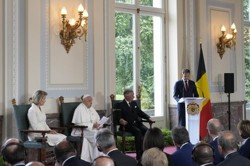 Pope Francis, King Philippe, Queen Mathilde