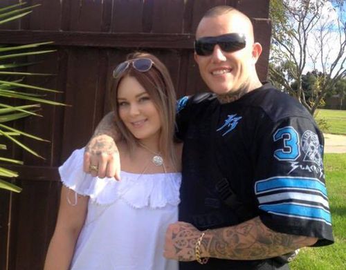 The video was posted to Facebook by Hayley Van Hostauyen, pictured here with a man believed to be the one featured in the video. (Supplied)