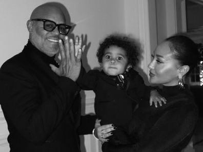 Adrienne Bailon-Houghton and her husband, Israel Houghton with their baby Ever James