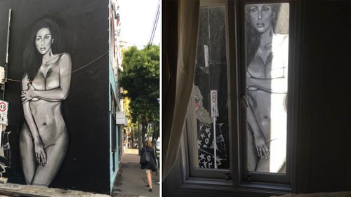 Naked Kim Kardashian mural raises eyebrows in Sydney, after similar painting appeared in Melbourne