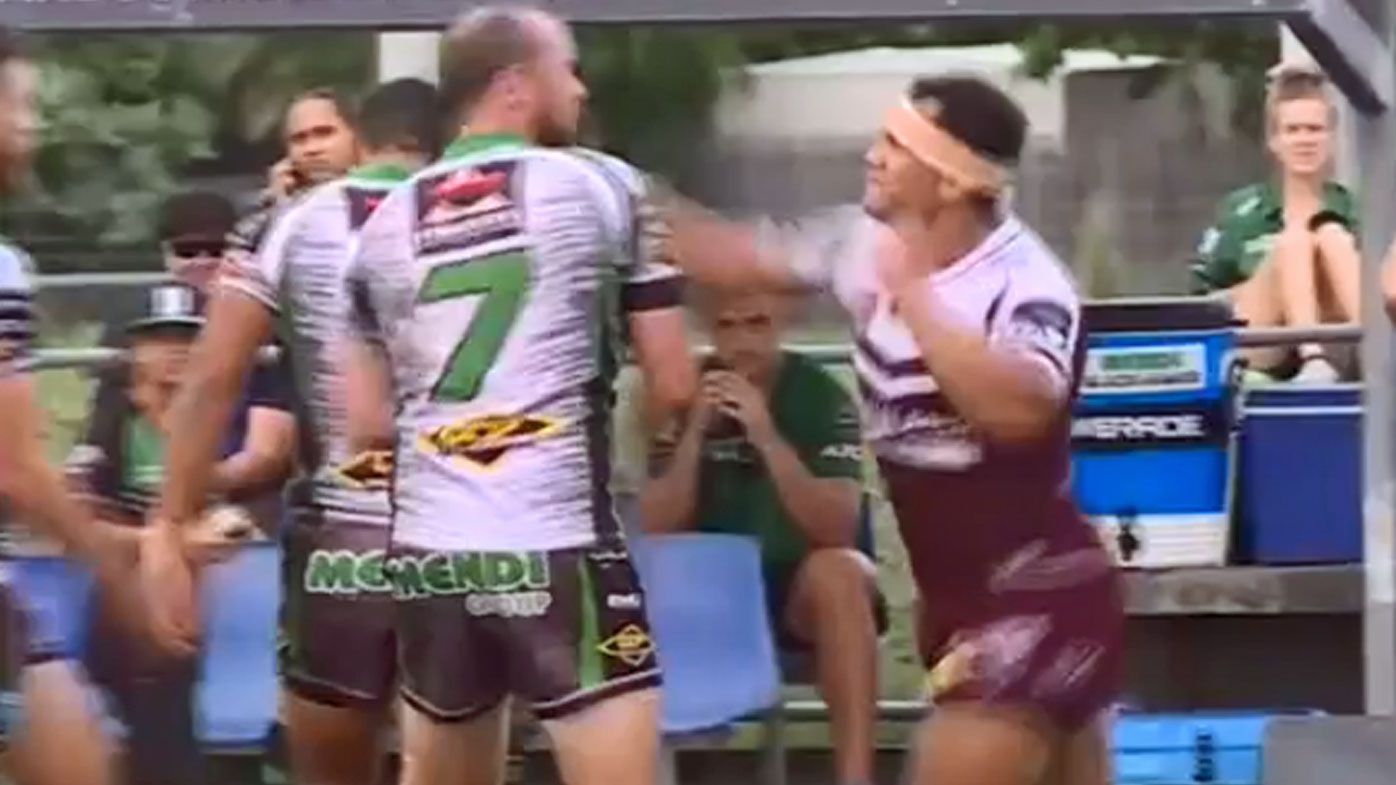 Queensland Cup rugby league player knocked out by Pat Politoni takes blame for shocking incident