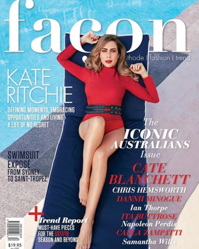 <p>Australia&rsquo;s golden girl Kate Ritchie has come a long way
since playing  Sally Fletcher on <em>Home &amp; Away</em>.</p>
<p>The actress is barely recognisable in a spread for the
latest issue of fashion magazine,<a href="https://www.faconaustralia.com/" target="_blank" draggable="false"> Facon</a>.</p>
<p>The Nova radio&nbsp;co-host&nbsp;sizzles
in a series of outfits from the likes of Chanel, Armani, Dior and Carla Zampatti, paired with jewels from Paspaley.&nbsp;</p>
<p>The publication posted a series of images from the stunning photo
shoot on its official Instagram page. </p>
<p>Take a look and prepare to swoon.</p>
Image: Facon Magazine/ Instagram: <a href="https://www.instagram.com/facon_au/?hl=en" target="_blank" draggable="false">@Facon_au</a>