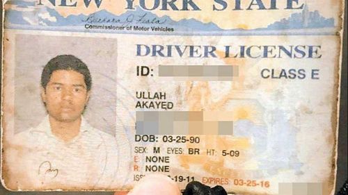 Akayed Ullah's driver's licence.