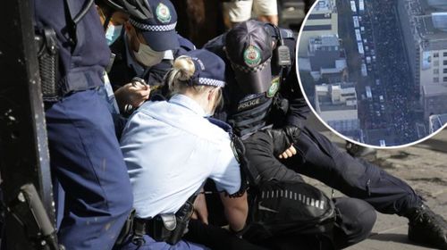 Sydney anti-lockdown protest July 24