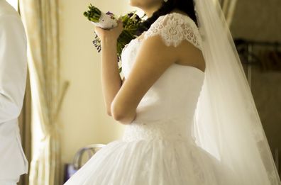Bride at wedding