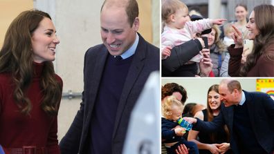 Prince William and Kate, Duke and Duchess or Cornwall on their first joint visit to Cornwall