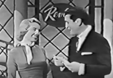 Screenshot from 1955 episode of '$64,000 Question' with Dr Joyce Brothers. 