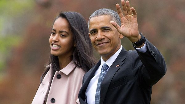 Malia and Barack Obama