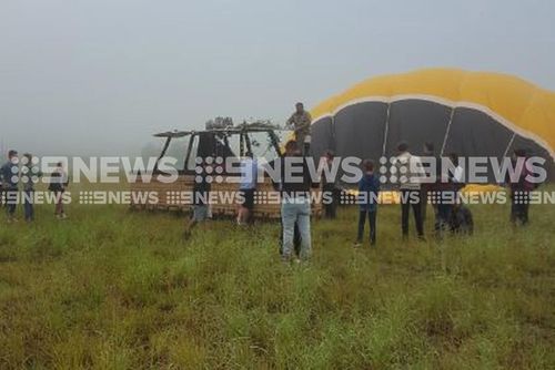 Twenty-four people were on the hot air balloon which crashed this morning. (Supplied) 