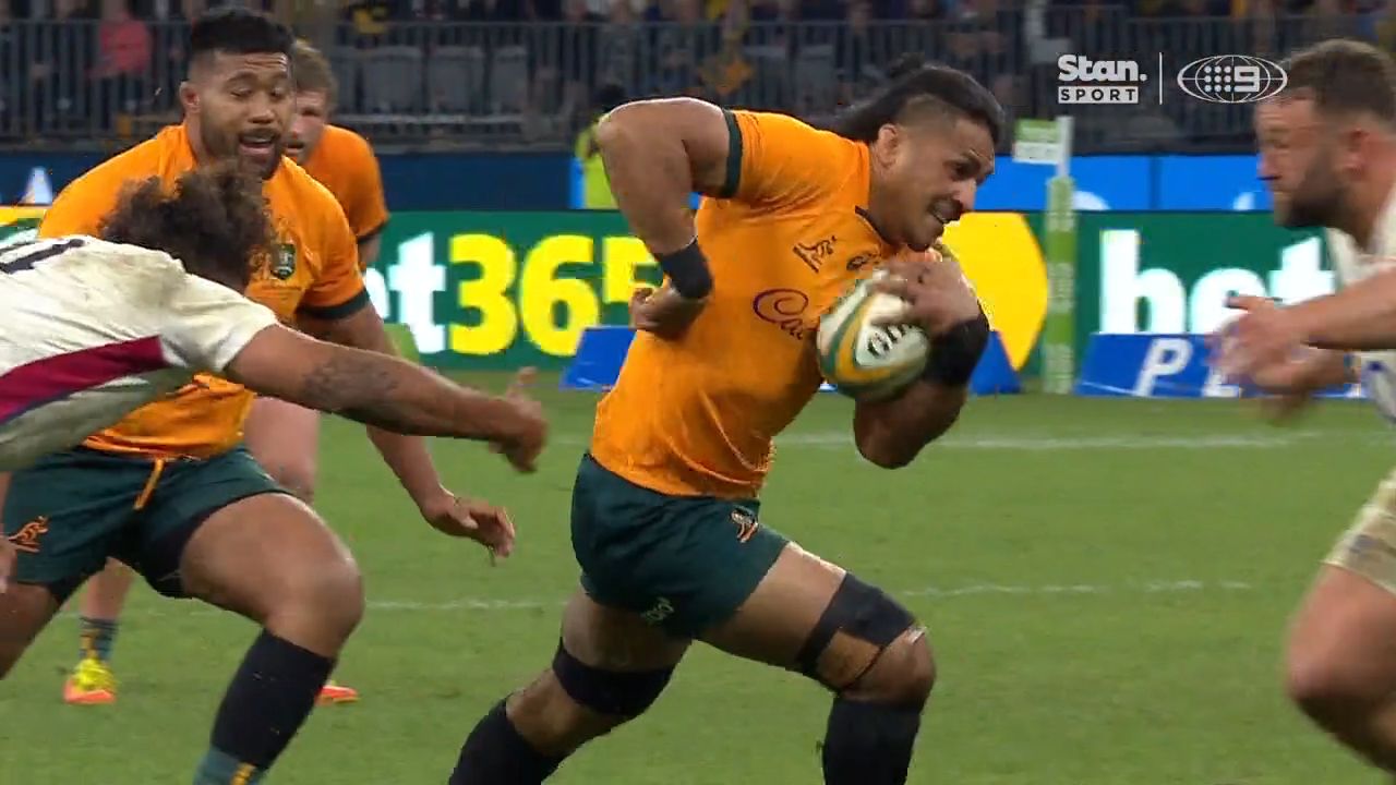 Brave Wallabies end eight-game losing streak with chaotic triumph over England