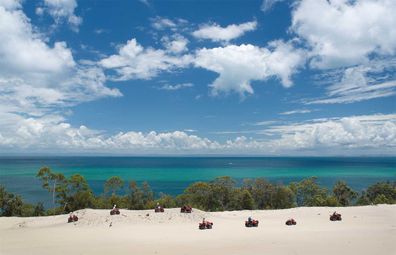 Tangalooma quad bike tour views