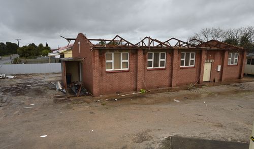  Storm damage is seen in the town of Blyth, South Australia. The storm contributed to the statewide blackout. (AAP)