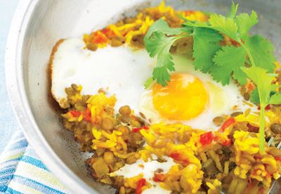Rice and lentil pilaf