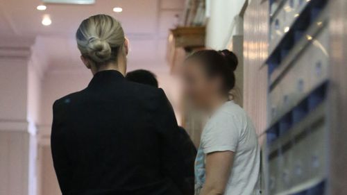 One of the women arrested during the raids.