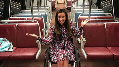 Kelley Simoneaux has been wheelchair bound since she was 16 after a car accident left her paralysed from the waist down (Facebook)