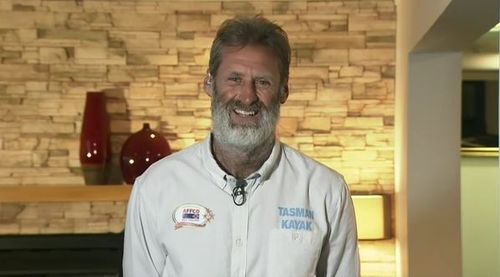 Scott Donaldson has successfully kayaked from Coffs Harbour to New Zealand. Picture: 9NEWS