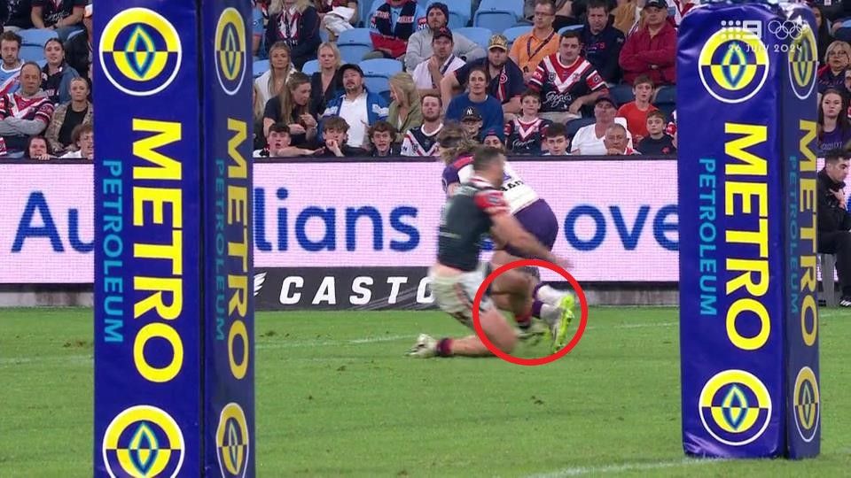 'Why wasn't it a sin-bin?': Roosters captain James Tedesco charged for tripping Ryan Papenhuyzen