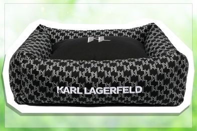 9PR: Karl Lagerfeld K/Pet Monogram-Print Dog Bed