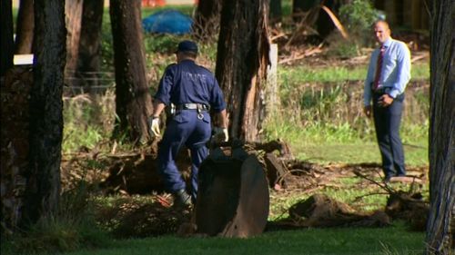 Officers have discovered an underground maze-like structure at the Bonny Hills property. (9NEWS)