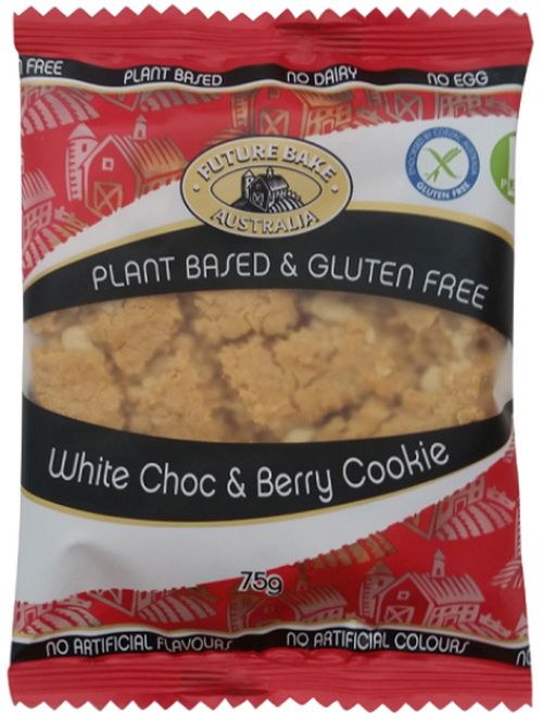 Future Bake Plant Based & Gluten Free White Choc & Berry Cookie 75g