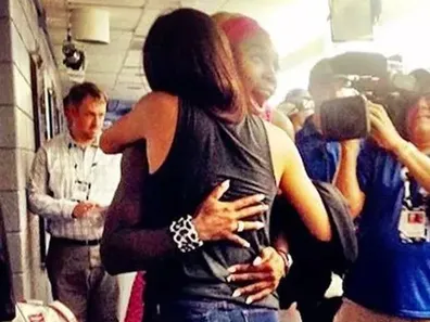 Serena Williams and Meghan Markle at the 2014 US Open