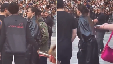 Selena Gomez alleged altercation with security guard at Beyonce concert.