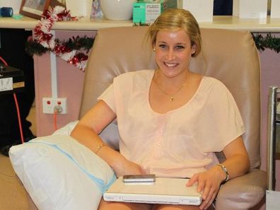 Laura Tucker during her initial chemotherapy treatment in 2010.
