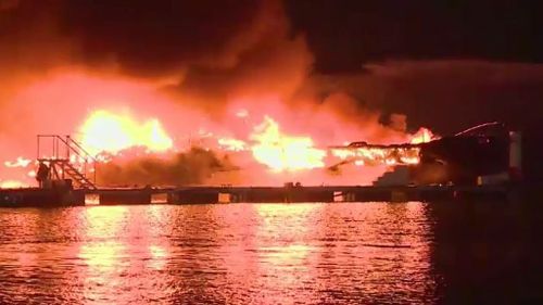 Fire burns through Abu Dhabi yacht club and destroys eight boats
