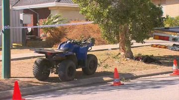 A fifteen-year-old boy is fighting for life after crashing a quad bike in a suburban street in Perth.