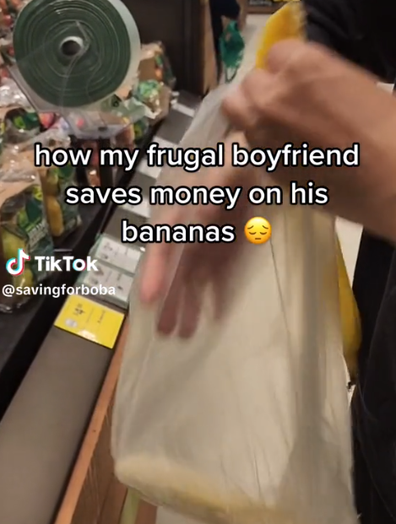 frugal boyfriend saves on bananas