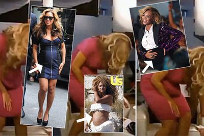 Beyonce announced her pregnancy in the coolest way ever – unveiling her brand new bump on stage at the VMAs in August. But a couple of months later the singer was accused of faking her pregnancy after the (then much larger) baby belly appeared to 'fold' over during an interview on Australian TV. The mum-to-be laughed off the rumours. And if that bump really is real, she should be due any day now!