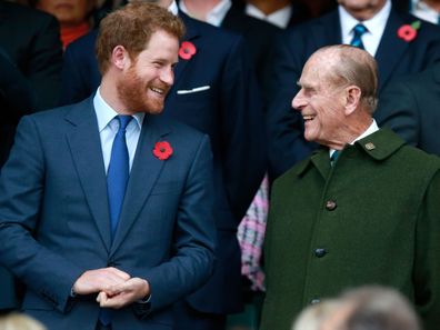 Prince Harry and Prince Philip in 2015.