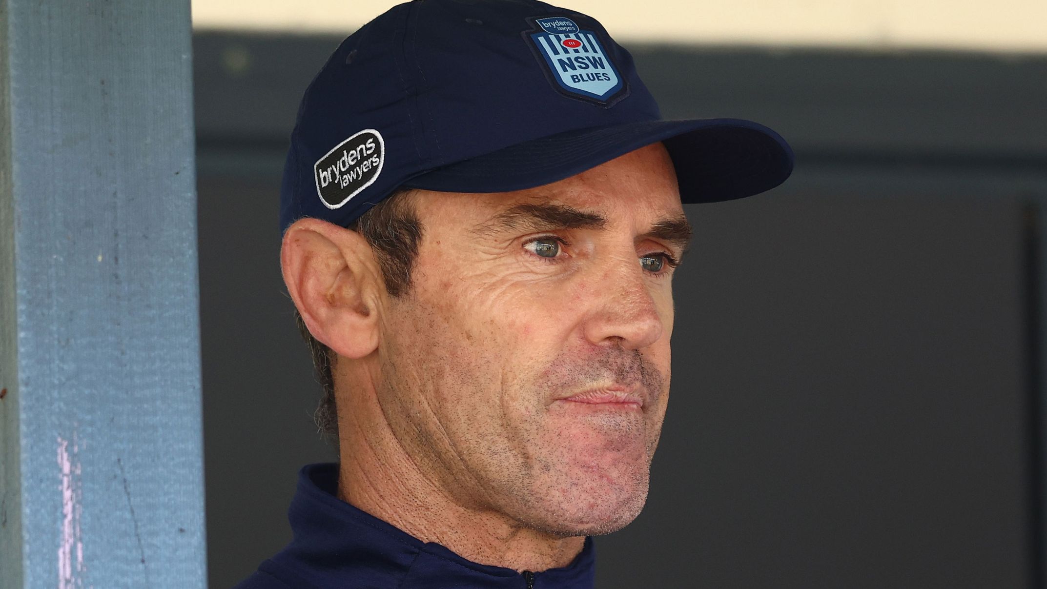 NSW coach Brad Fittler during a Blues training session.