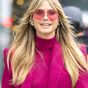 Heidi Klum spotted in the fuchsia suit of your dreams