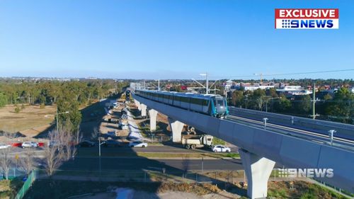 The train reached speeds of 100km/h and when fully operational, the new system will service customers every four minutes. Picture: 9NEWS